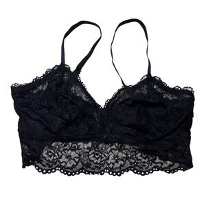 Savage X Fenty Soft 'N Savage Lace Bralette Black Caviar Size 2X